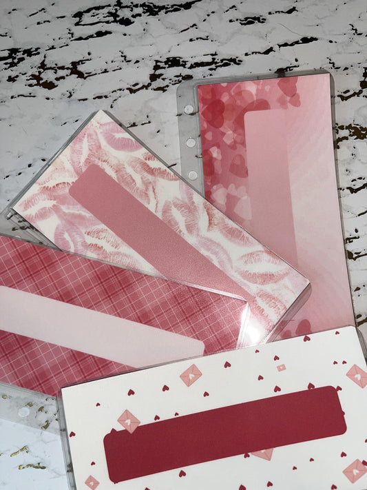 6 Valentines Custom Cash Envelopes | A6 Laminated Cash Envelope, Budgeting, Cash Stuffing, Envelope Budget