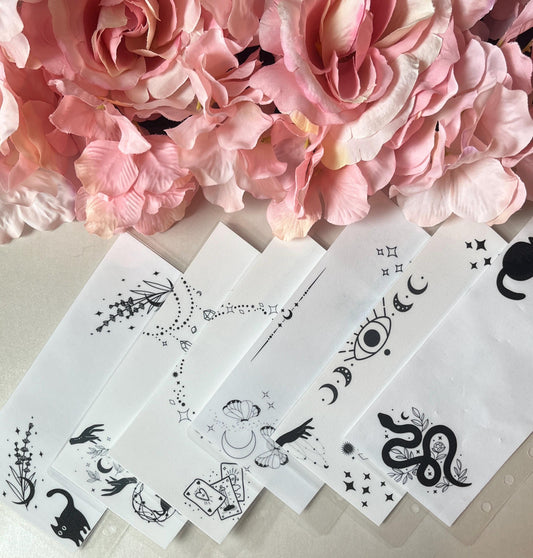 6 Witchy Vibes Custom Cash Envelopes | A6 Laminated Cash Envelope, Budgeting, Cash Stuffing, Envelope Budget