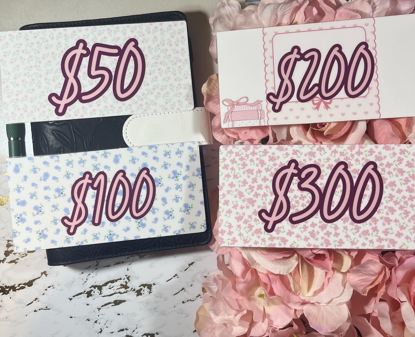 Set of 3 Coquette Money Placeholders | Prop Money, Cash Stuffing, Cash Placeholder, A6 Cash Budget, Cash Envelope System, Girlie