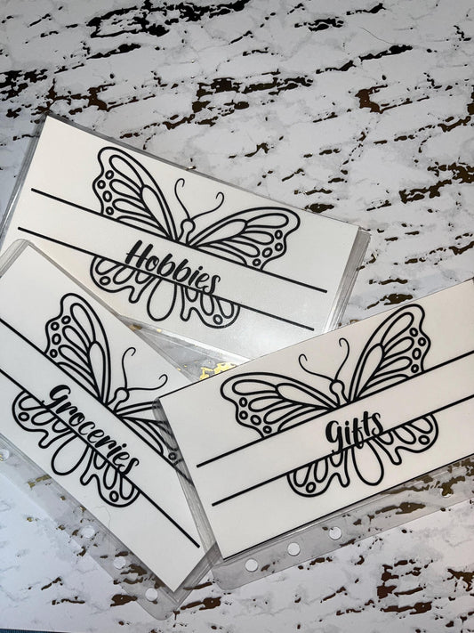 6 Butterfly Frame Cash Envelopes | A6 Laminated Cash Envelope, Budgeting, Cash Stuffing, Envelope Budget