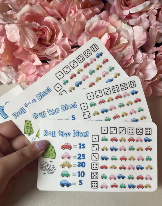 Roll for Car Savings Challenge Tracker Inserts | Cash Envelope Insert, Cash Binder, Cash Insert, Budget Inserts, Savings game, Car Savings