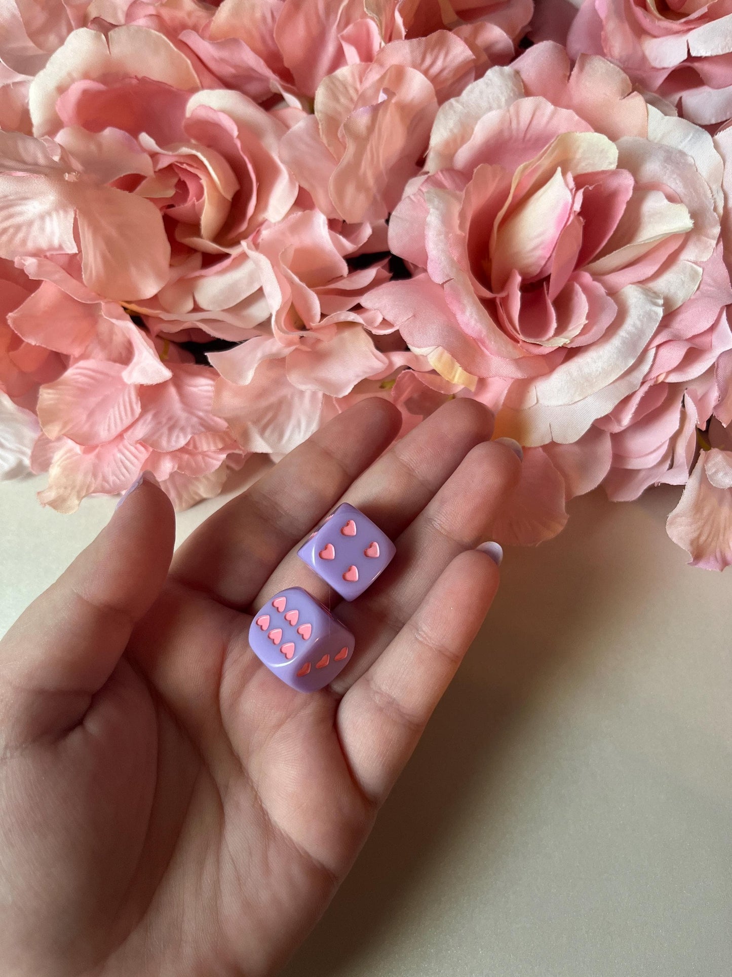 Pastel Heart Dice | Custom Blush Budget Co Heart Dice, Board game dice