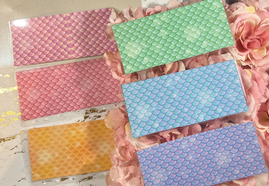 6 Rainbow Mermaid Cash Envelopes | A6 Laminated Cash Envelope, Budgeting, Cash Stuffing, Envelope Budget