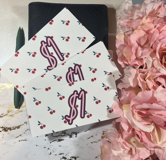 Set of 3 Coquette Money  Placeholders | Prop Money, Cash Stuffing, Cash Placeholder, A6 Cash Budget, Cash Envelope System, Girlie