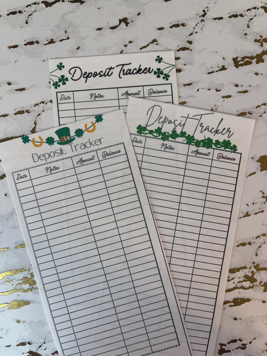 3 Saint Patrick's Expense Tracker Inserts | Cash Envelope Insert, Cash Binder, Cash Insert, Budget Inserts