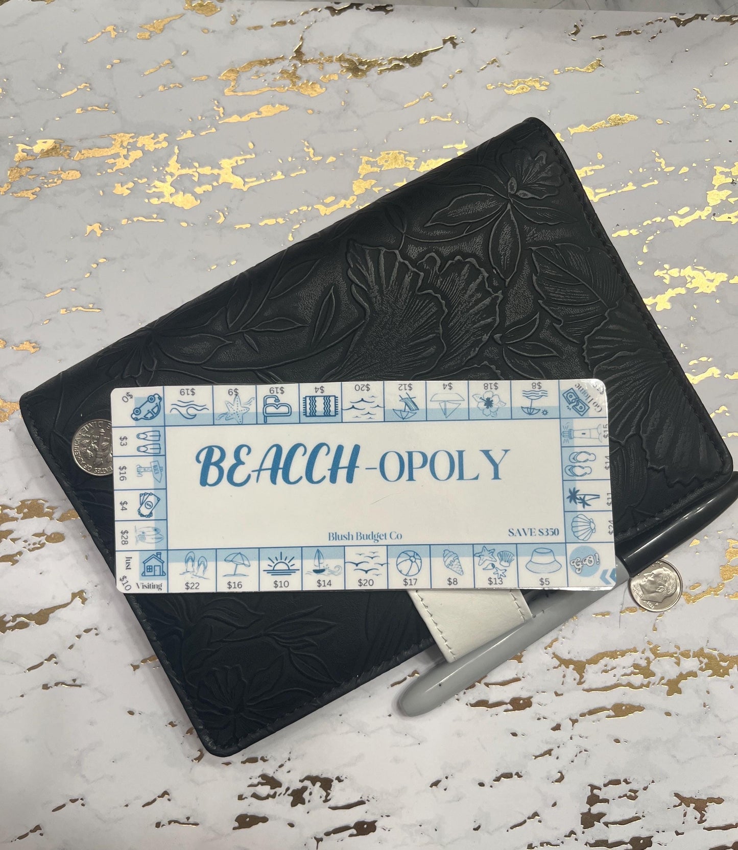 Beach-OPOLY Savings Challenge Tracker Inserts | Cash Envelope Insert, Cash Binder, Cash Insert, Budget Inserts, Savings Game, Monopoly