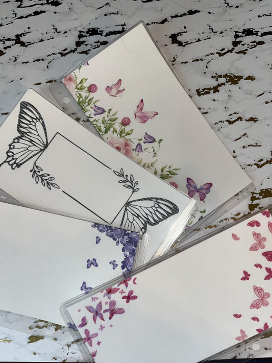 6 Butterfly Spring Cash Envelopes | A6 Laminated Cash Envelope, Budgeting, Cash Stuffing, Envelope Budget