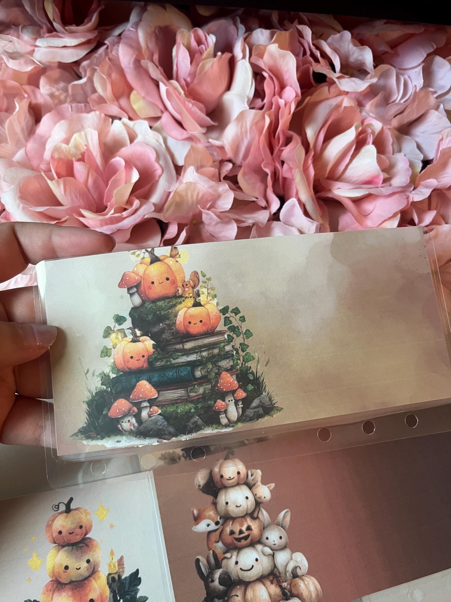 6 Fall Pumpkin Stack Custom Cash Envelopes | A6 Laminated Cash Envelope, Budgeting, Cash Stuffing, Envelope Budget
