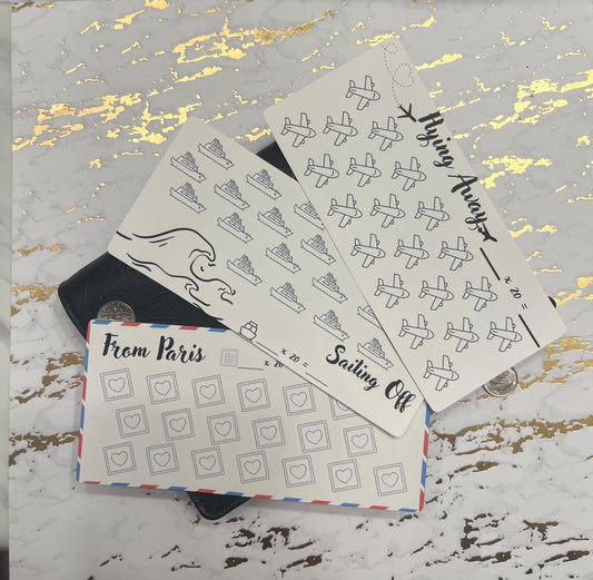 3 Travel Savings Challenge Tracker Inserts | Cash Envelope Insert, Cash Binder, Cash Insert, Budget Inserts