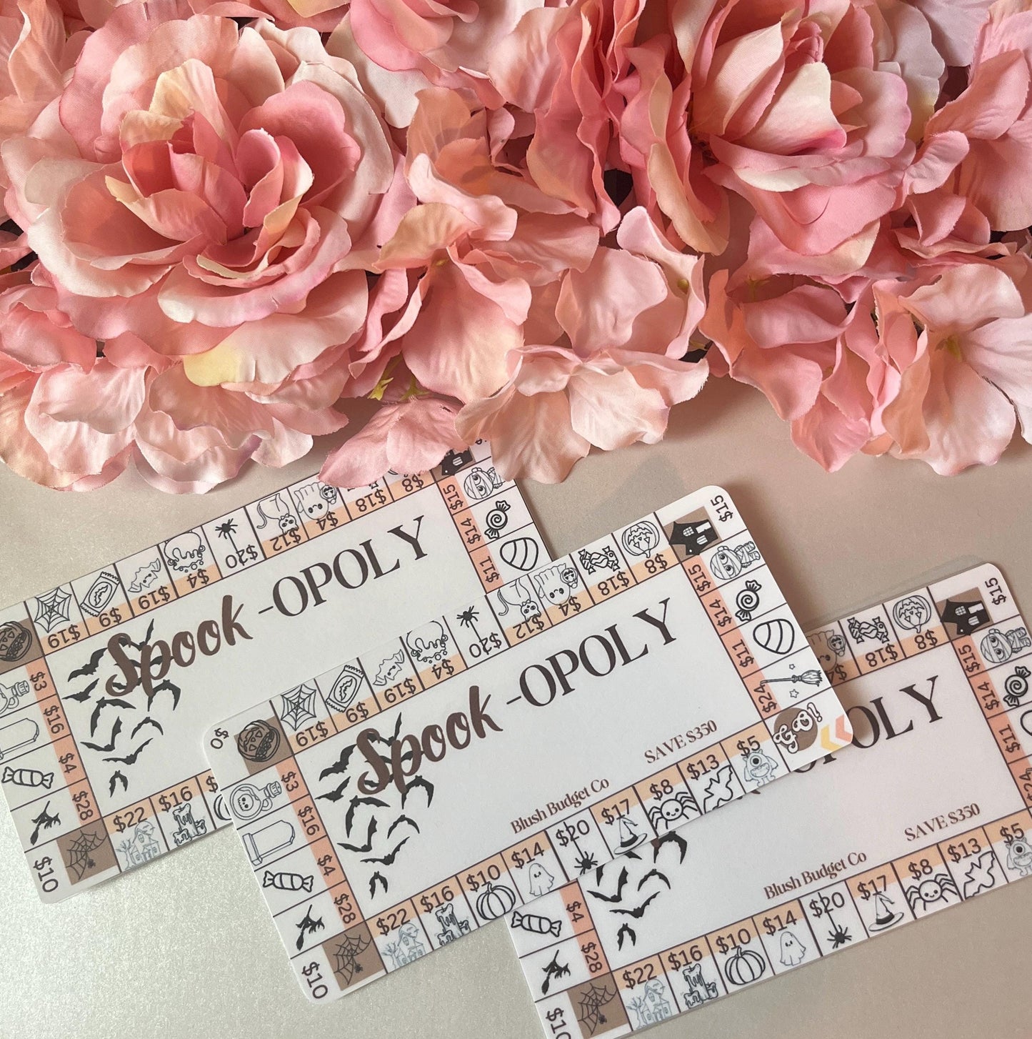 Spook-OPOLY Savings Challenge Tracker Inserts | Cash Envelope Insert, Cash Binder, Cash Insert, Budget Inserts, Savings game