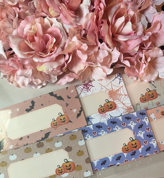 6 Halloween Custom Cash Envelopes | A6 Laminated Cash Envelope, Budgeting, Cash Stuffing, Envelope Budget