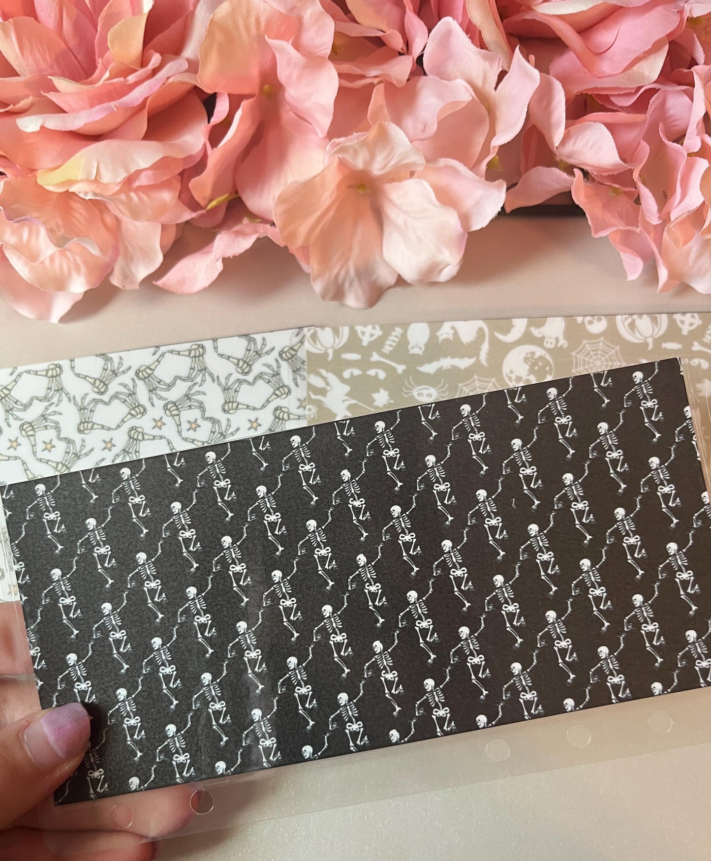 6 Spooky Skeleton Custom Cash Envelopes | A6 Laminated Cash Envelope, Budgeting, Cash Stuffing, Envelope Budget