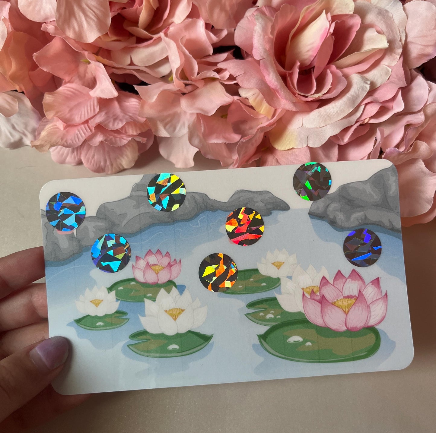 Lotus pond Scratch Off Savings Challenge Inserts | Cash Envelope Insert, Cash Binder, Cash Insert, Budget Inserts, cute, breakfast