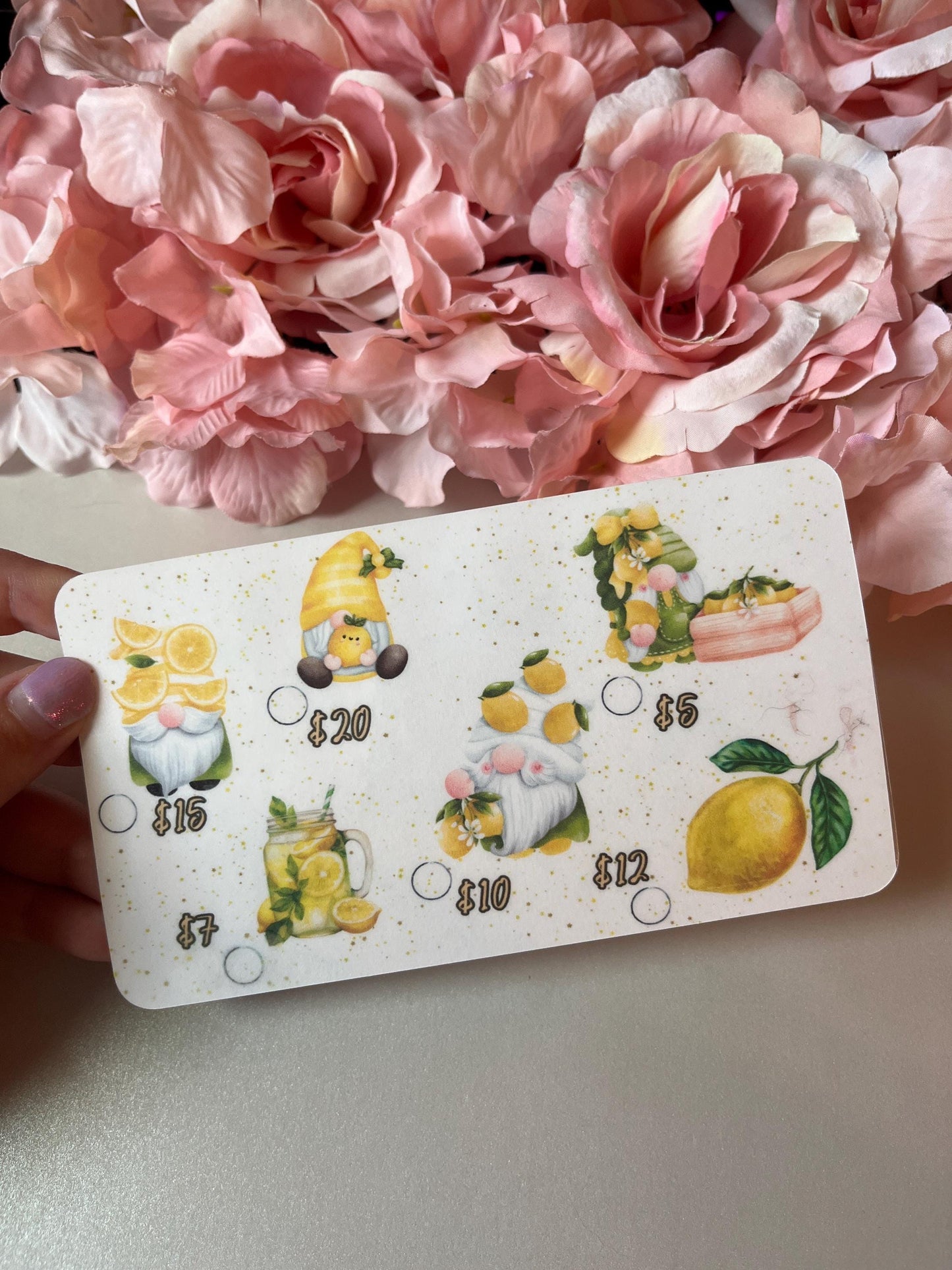 Fruit Gnomes Savings Challenge Tracker Bundle | Cash Envelope Insert, Cash Binder, Cash Insert, Budget Inserts, Savings game