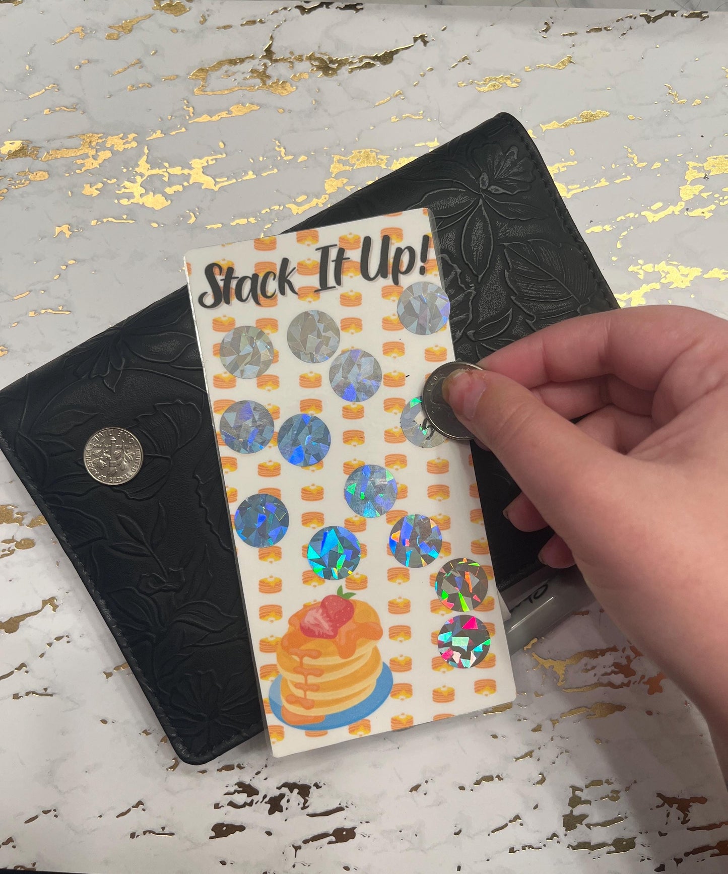 Stack It Up Scratch Off Savings Challenge Inserts | Cash Envelope Insert, Cash Binder, Cash Insert, Budget Inserts, cute, breakfast