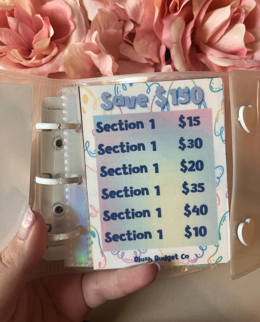 Iridescent Halloween Mini Binder Savings Challenge  | Cash Envelope Insert, Cash Binder, Cash Insert, Budget Insert