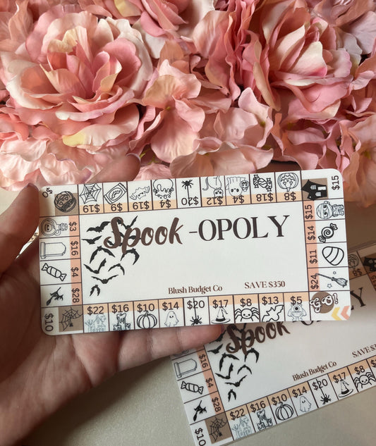 Spook-OPOLY Savings Challenge Tracker Inserts | Cash Envelope Insert, Cash Binder, Cash Insert, Budget Inserts, Savings game