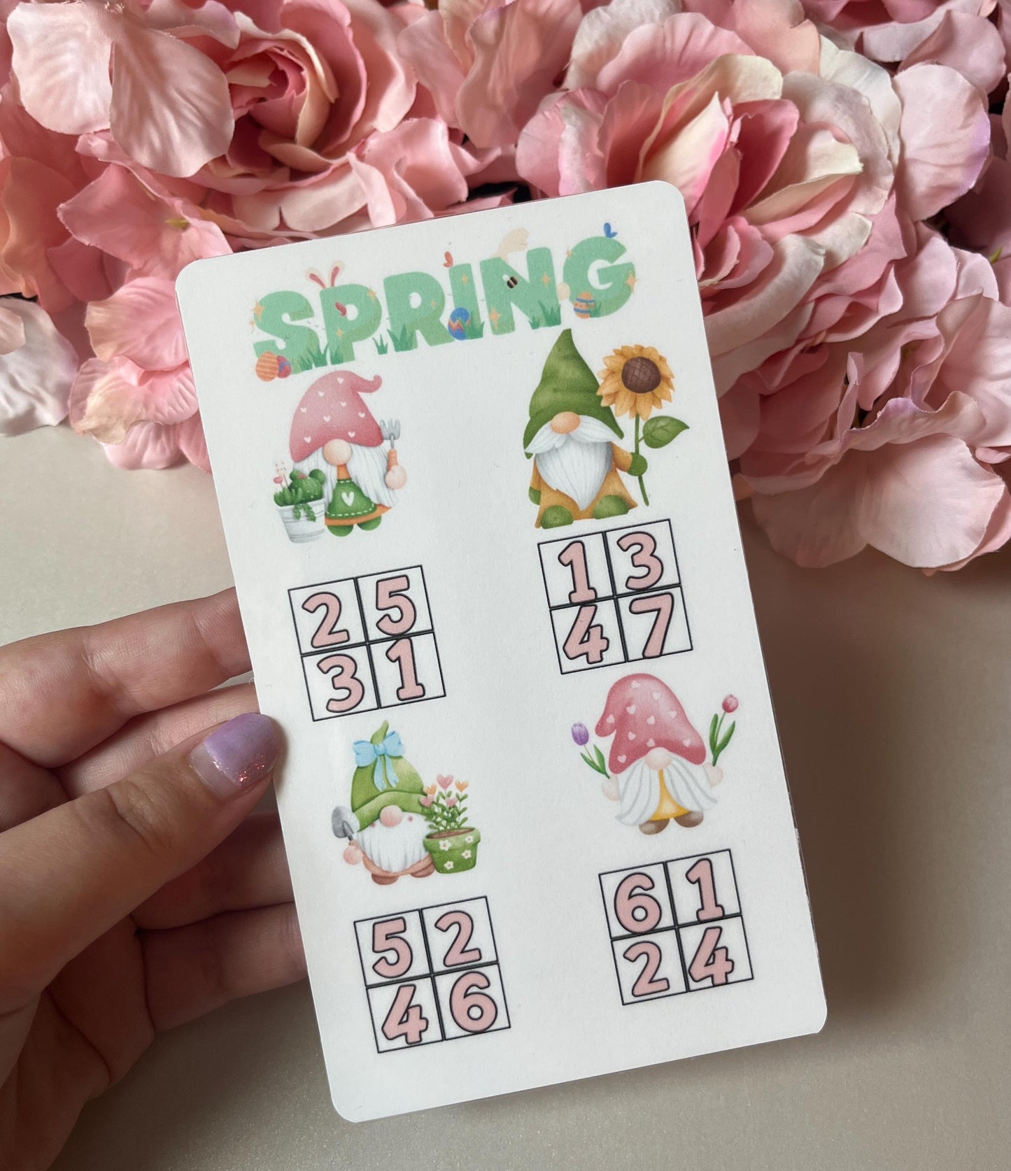 Four Seasons Gnome Garden Savings Challenge Tracker Inserts | Cash Envelope Insert, Cash Binder, Cash Insert, Budget Inserts, Savings game