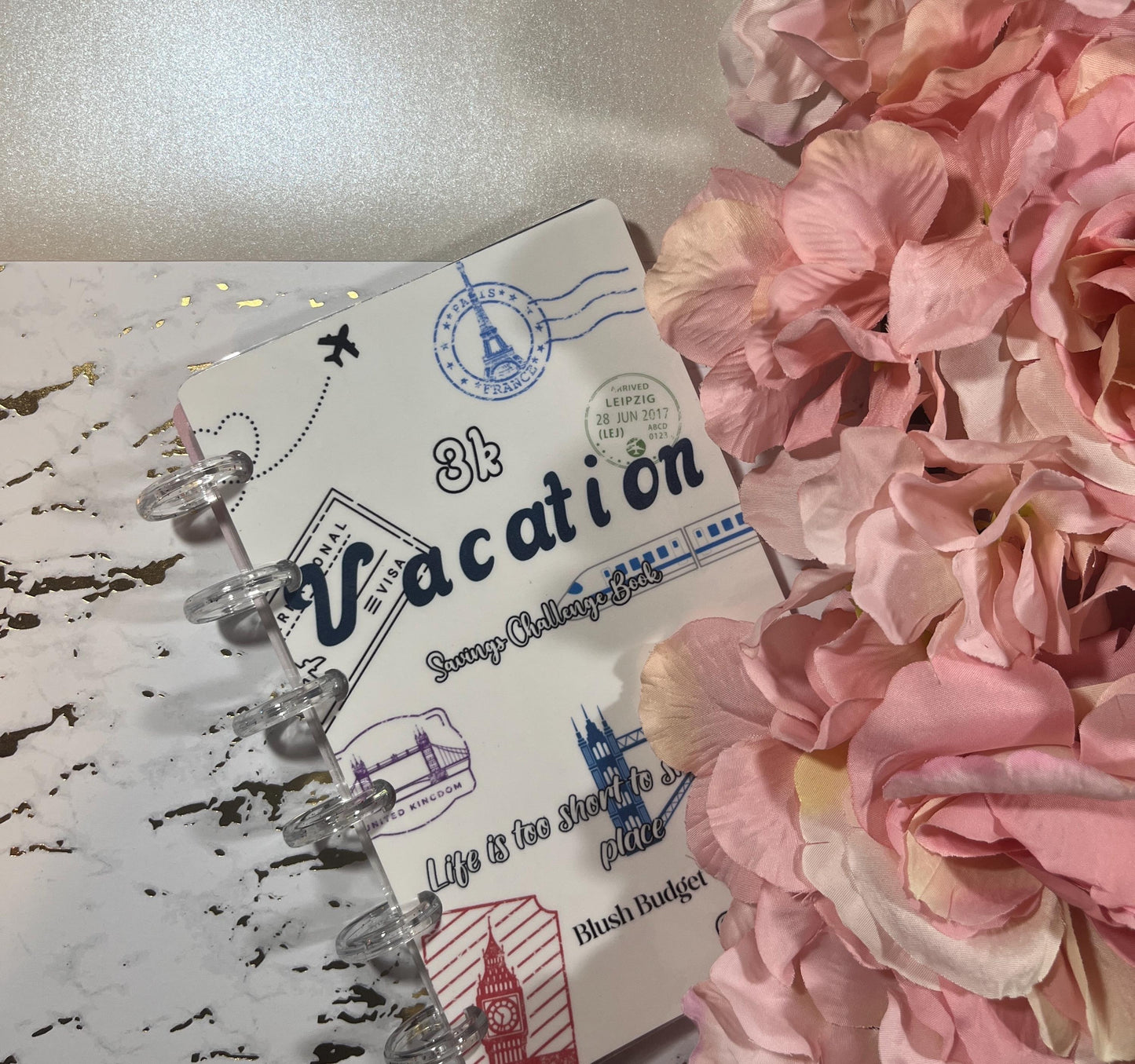 Travel Binder Savings Challenge  | Cash Envelope Insert, Cash Binder, Cash Insert, Budget Insert, 3k, 5k, 10k