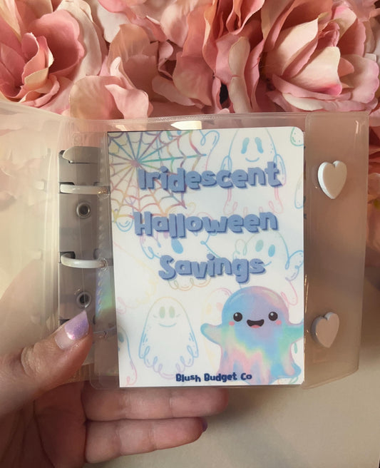 Iridescent Halloween Mini Binder Savings Challenge  | Cash Envelope Insert, Cash Binder, Cash Insert, Budget Insert