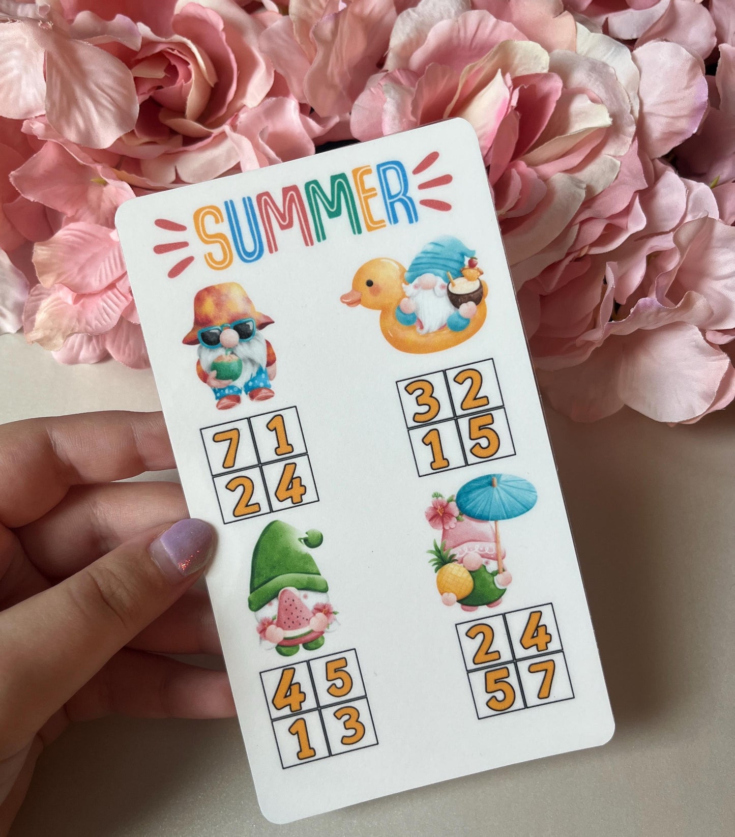 Four Seasons Gnome Garden Savings Challenge Tracker Inserts | Cash Envelope Insert, Cash Binder, Cash Insert, Budget Inserts, Savings game