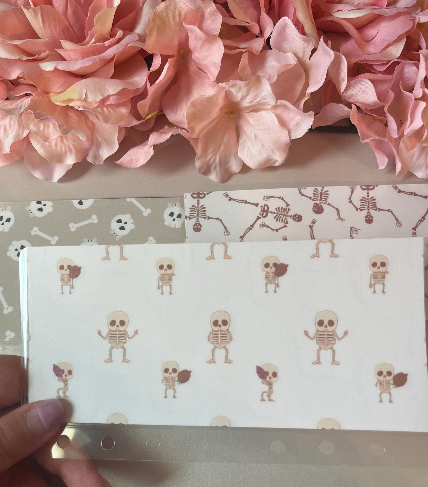 6 Spooky Skeleton Custom Cash Envelopes | A6 Laminated Cash Envelope, Budgeting, Cash Stuffing, Envelope Budget