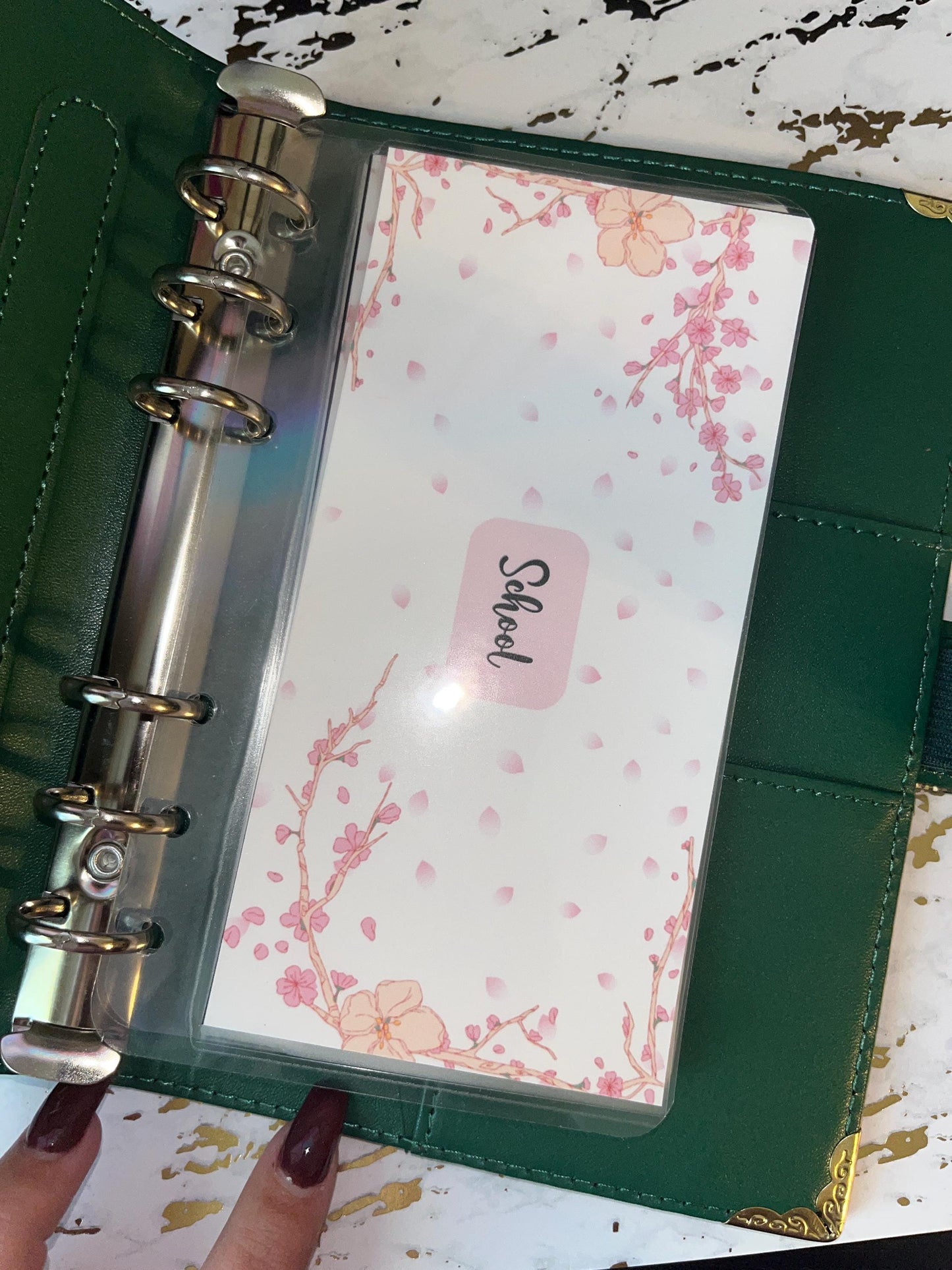 6 Cherry Blossom Custom Cash Envelopes | A6 Laminated Cash Envelope, Budgeting, Cash Stuffing, Envelope Budget, Sakura
