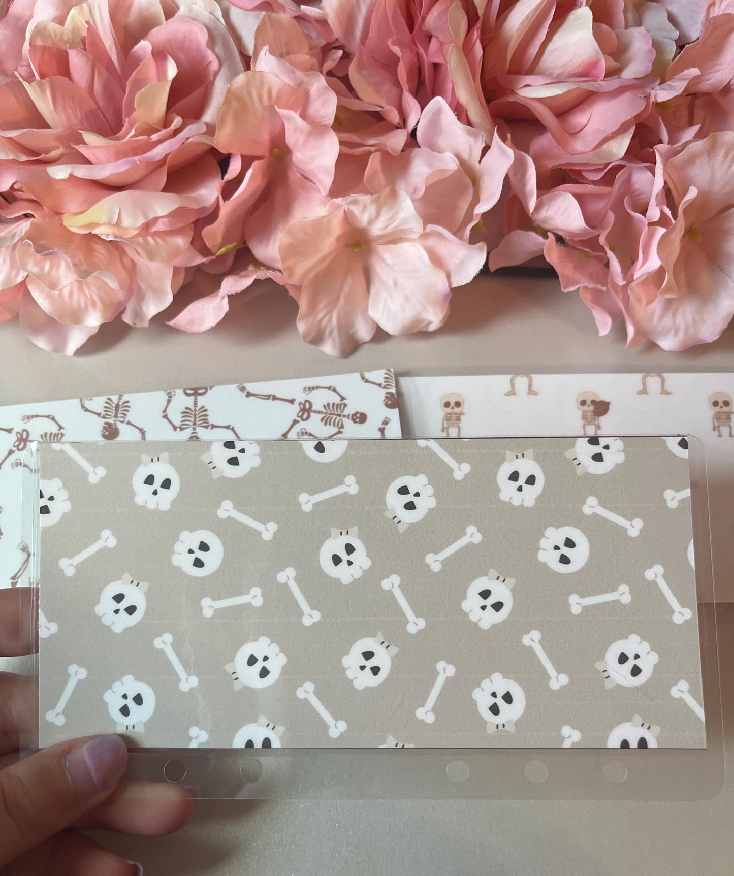 6 Spooky Skeleton Custom Cash Envelopes | A6 Laminated Cash Envelope, Budgeting, Cash Stuffing, Envelope Budget