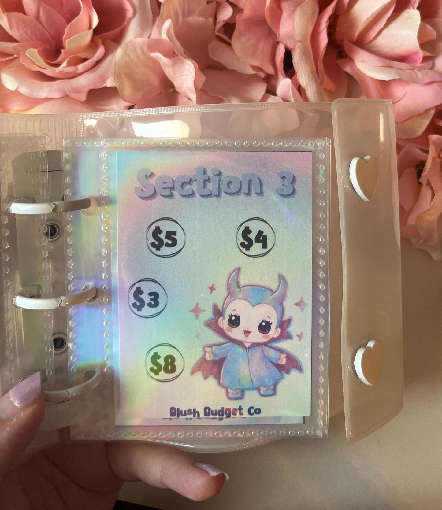 Iridescent Halloween Mini Binder Savings Challenge  | Cash Envelope Insert, Cash Binder, Cash Insert, Budget Insert