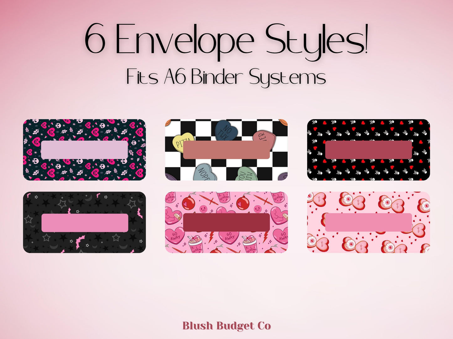 6 Anti-Valentines Custom Cash Envelopes | A6 Laminated Cash Envelope, Budgeting, Cash Stuffing, Envelope Budget, Singles