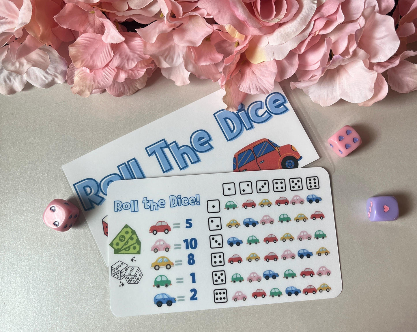 Roll for Car Savings Challenge Tracker Inserts | Cash Envelope Insert, Cash Binder, Cash Insert, Budget Inserts, Savings game, Car Savings