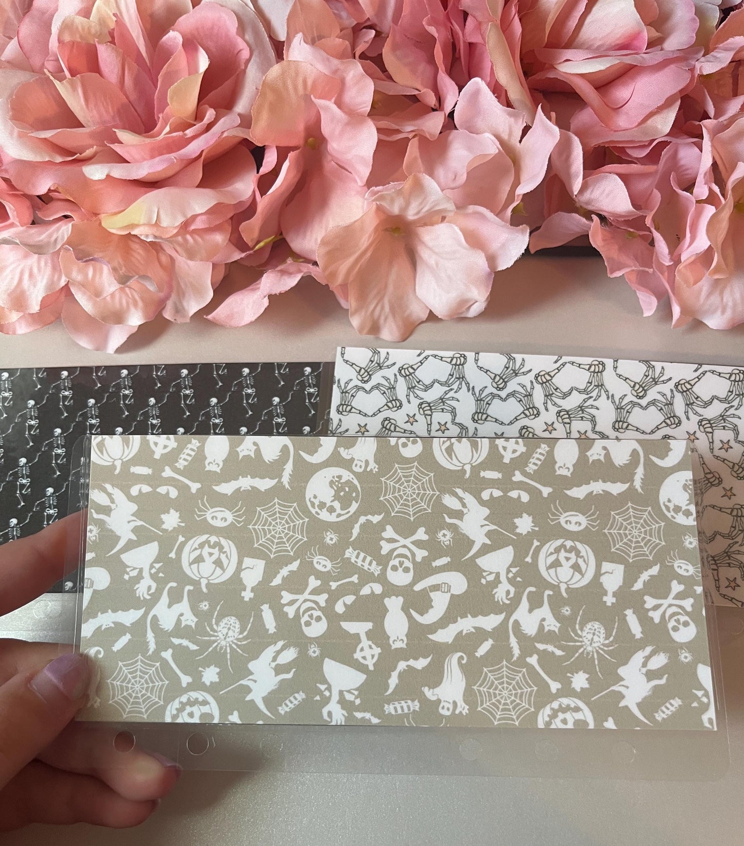6 Spooky Skeleton Custom Cash Envelopes | A6 Laminated Cash Envelope, Budgeting, Cash Stuffing, Envelope Budget