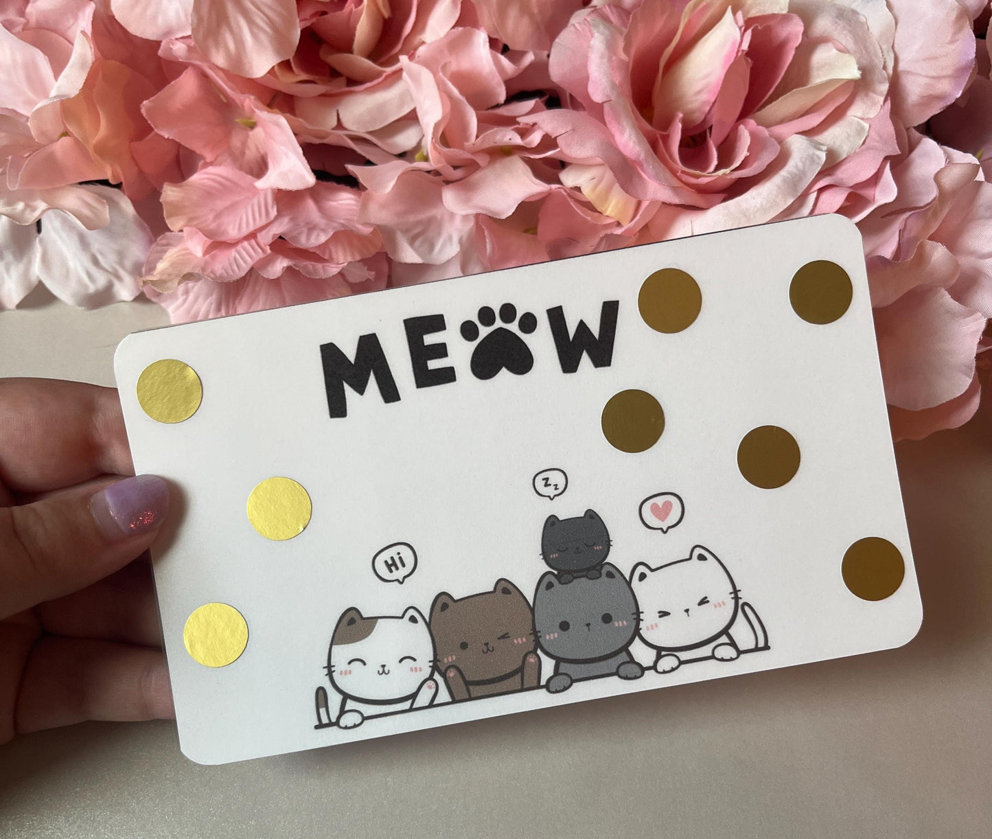 Gray Cat Scratch Off Savings Challenge Inserts | Cash Envelope Insert, Cash Binder, Cash Insert, Budget Inserts, cute,