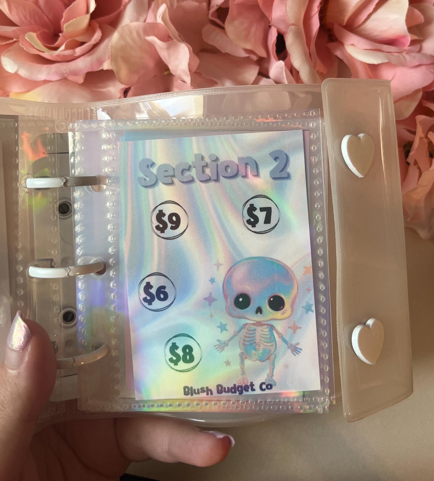 Iridescent Halloween Mini Binder Savings Challenge  | Cash Envelope Insert, Cash Binder, Cash Insert, Budget Insert