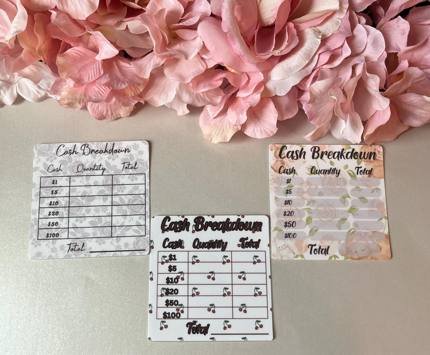 6 Coquette Cash Teller Slips | Bank Withdrawal, A6 Cash Budget,  Reusable Aesthetic Budgeting Tools, Budget Binder, Cash breakdown