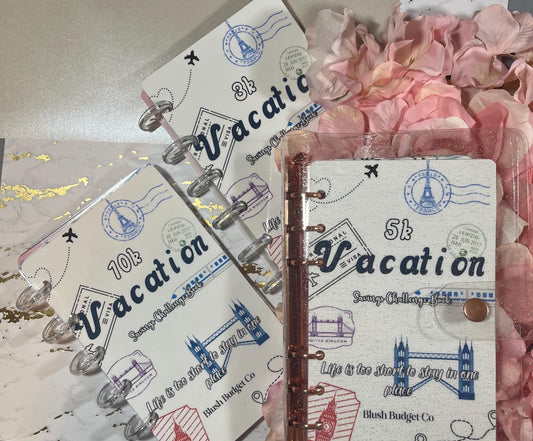 Travel Binder Savings Challenge  | Cash Envelope Insert, Cash Binder, Cash Insert, Budget Insert, 3k, 5k, 10k