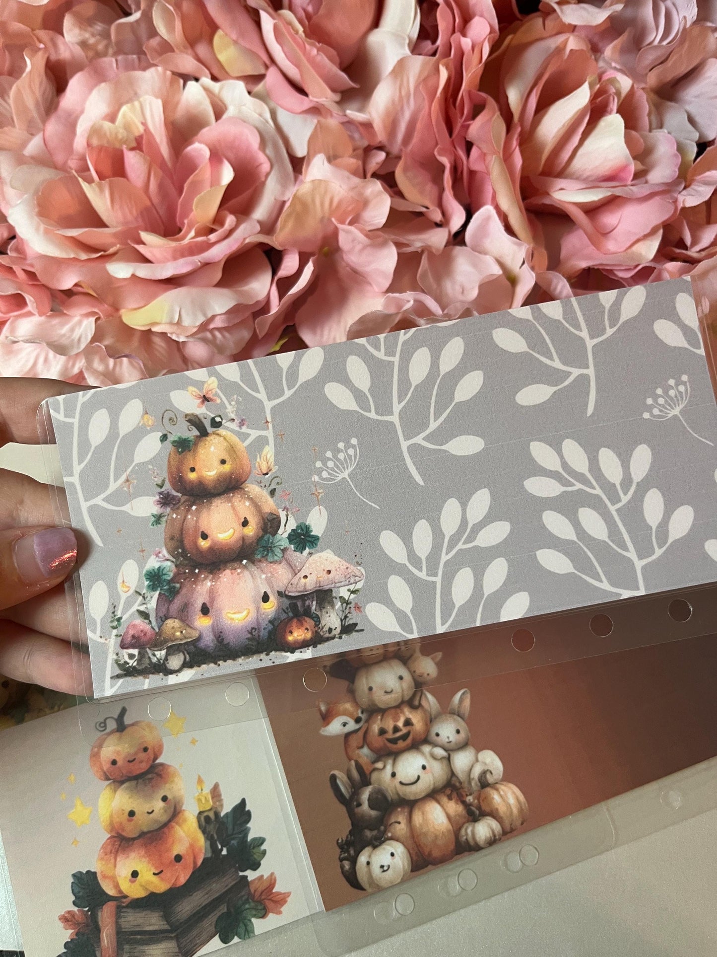 6 Fall Pumpkin Stack Custom Cash Envelopes | A6 Laminated Cash Envelope, Budgeting, Cash Stuffing, Envelope Budget
