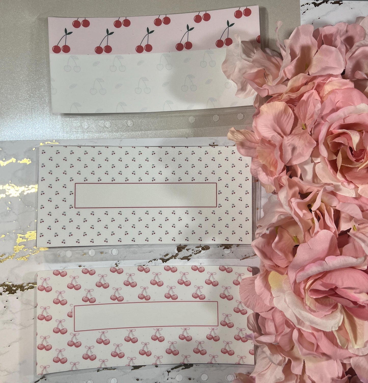 6 Aesthetic Coquette Cash Envelopes | A6 Laminated Cash Envelope, Budgeting, Cash Stuffing, Envelope Budget, Cherry, Bows, Girlie