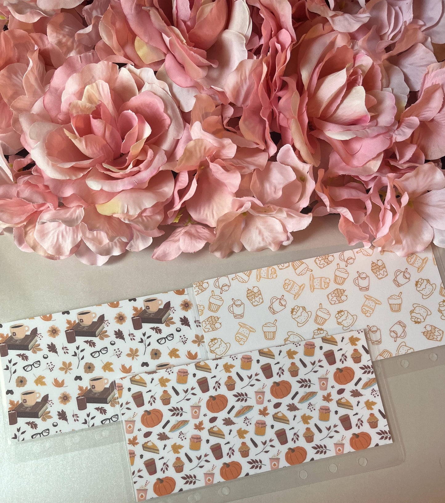 3 Pumpkin Spice Fall Custom Cash Envelopes | A6 Laminated Cash Envelope, Budgeting, Cash Stuffing, Envelope Budget